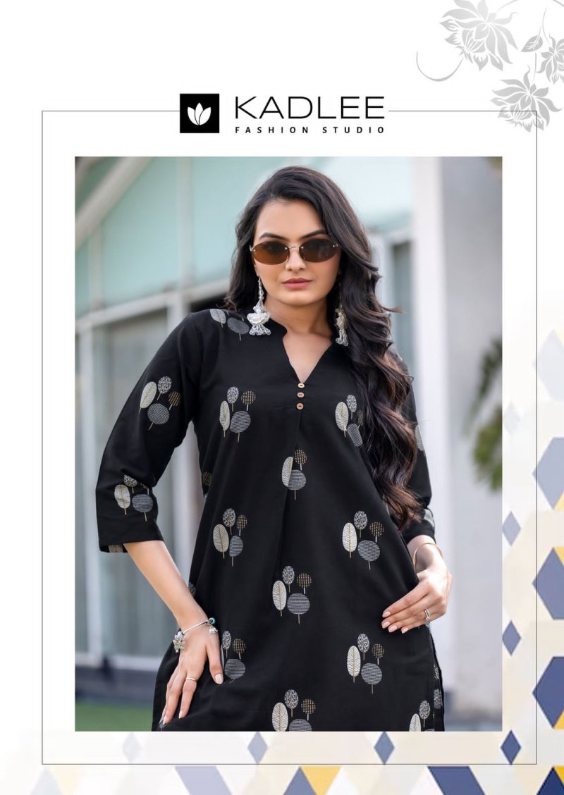 Rosy By Kadlee Rayon Flex Printed Kurti With Bottom